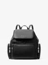 Michael Kors Merritt Small Pebbled Leather Cargo Backpack In Black