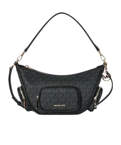 Michael Kors Merritt Small Signature Logo Convertible Shoulder Bag In Yellow