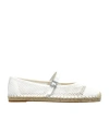 Michael Kors Lynn Mesh Ballet Espadrilles In White