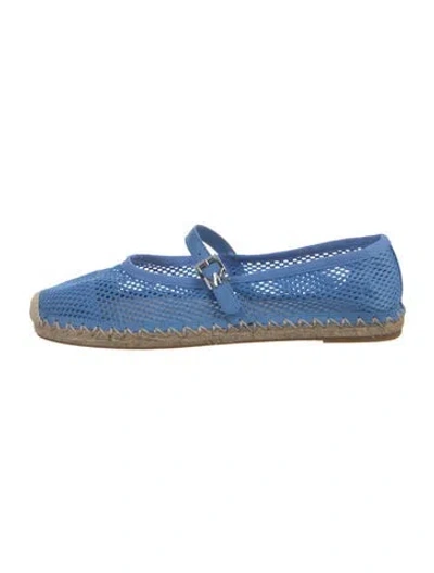 Pre-owned Michael Kors Mesh Mary Jane Flats In Blue