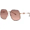 Michael Kors Gold Metal Sunglasses In Gold