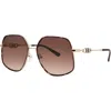 Michael Kors Gold Metal Sunglasses In Gold