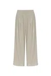 Michael Kors Metallic Crinkled Wide-leg Trousers In Dune