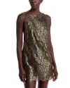 Michael Kors Metallic Lace Mini Dress In Multi