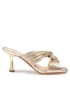 Michael Kors Ichael Kors Alessia Metallic Mule Sandal In Gold