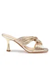 Michael Kors Ichael Kors Alessia Metallic Mule Sandal In Gold