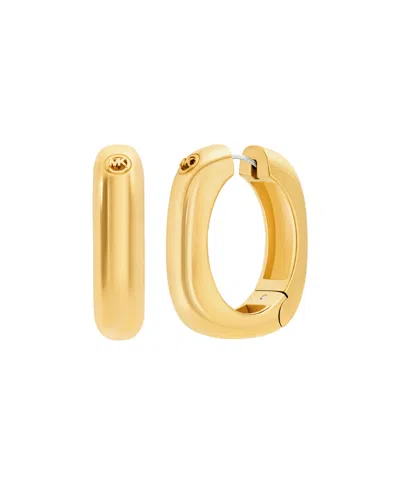 Michael Kors Metallic Muse Gold-tone Brass Hoop Earrings