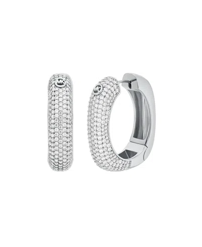 Michael Kors Metallic Muse Silver-tone Brass Hoop Earrings