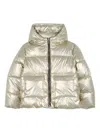 Michael Kors Metallic Puffer Jacket In Silver