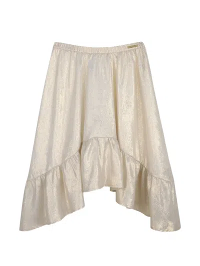 Michael Kors Kids' Metallic Ruffled Skirt In Neutral