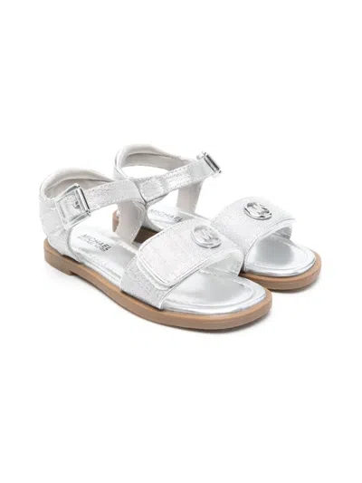 Michael Kors Kids' Metallic Sandals In Grey