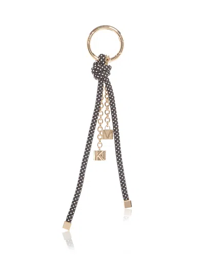 Michael Kors Michael By  Novelty Speckled Cord Bag Charm In Black