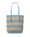 Michael Kors Quinn Large Hand-crocheted Tote Bag In Chambray