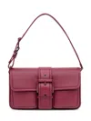 Michael Kors Shoulder Bags With Adjustable Strap And Buckle Detail In Purple