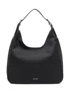 Michael Kors Black Leather Hobo Bag In Black