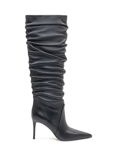 MICHAEL KORS MICHAEL KORS MICHAEL KORS BOOTS DAWN HEELED IN BLACK LEATHER
