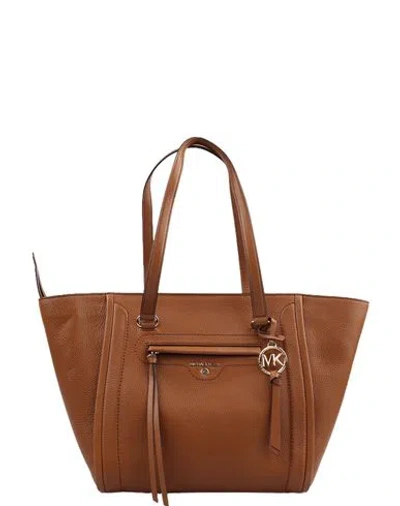 Michael Kors Carine Bag Woman Shoulder Bag Brown Size - Leather
