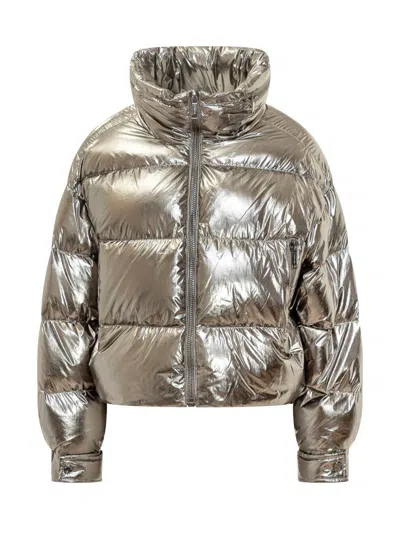 Michael Kors Down Jacket Silver Metallic