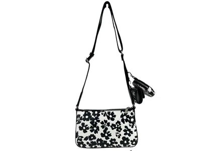 Michael Kors Floral Crossbody Tech Attachment Bag Women's Purse In Silver