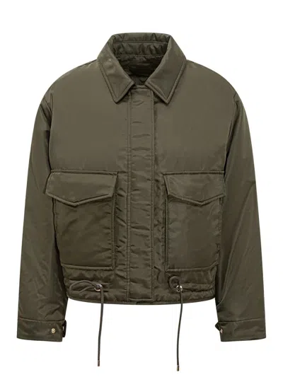 Michael Kors Green Jacket With Front Pockets