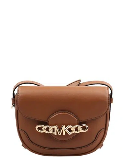 Michael Kors Hally Bag Woman Cross-body Bag Brown Size - Leather