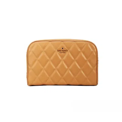 Michael Kors Jaycee Mini Xs Brown Signature Pvc Zip Pocket Shoulder Backpack Women's Ba In Orange