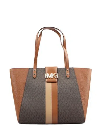 Michael Kors Karlie Bag Woman Shoulder Bag Brown Size - Pvc - Polyvinyl Chloride