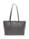 Michael Kors Leather Shopper Bag In Gray
