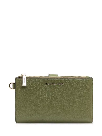 Michael Kors Leather Zip Wallet Green