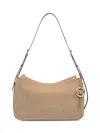 Michael Kors Nolita Medium Nubuck Shoulder Bag In Brown