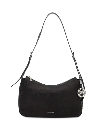 Michael Kors Medium Hobo Bag In Suede Black