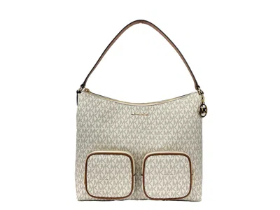 Michael Kors Merritt Large Cargo Shoulder Women's Bag In Gold