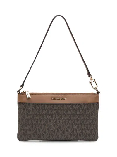 Michael Kors Monogram Brown Clutch Bag