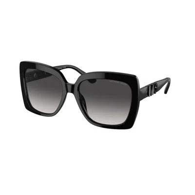 Michael Kors Womens Mk2213 Nice Butterfly-frame Acetate Sunglasses Black In Dark Grey Gradient