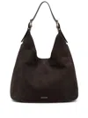 Michael Kors Nolita Large Nubuck Hobo Bag In Brown