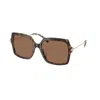 Michael Kors 55mm Square Sunglasses In Brown