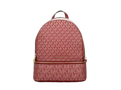 Michael Kors Rhea Medium Pvc Backpack Women's Bookbag In Gold
