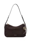 Michael Kors Suede Shoulder Bag In Brown