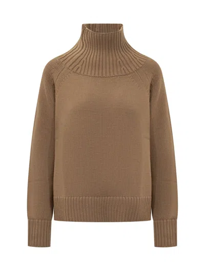 Michael Kors Turtleneck Sweater In Brown