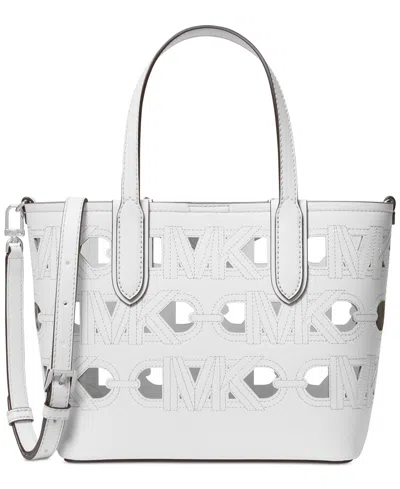 Michael Kors Michael Michael Eliza Extra Small East West Open Tote In Optic Whit