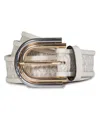 Michael Kors Michael  38 Mm Logo Belt In Vanilla
