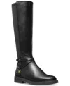 Michael Kors Mindy Leather Wide Width Boot In Black