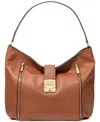 Michael Kors Michael  Extra Large Leather Hobo Shoulder Bag In Brown