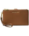 Michael Kors Textured Leather Shoulder Bag In Luggage