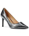 Michael Kors Michael  Alina Flex Leather Pointed-toe Pumps In Gray