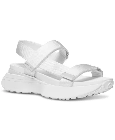 Michael Kors Michael  Ari Platform Sport Sandals In Optic White