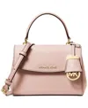 Michael Kors Michael  Ava Leather Crossbody Bag In Soft Pink