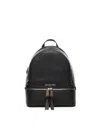 Michael Kors Rhea Medium Pebbled Leather Backpack In Black