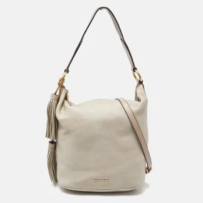 Pre-owned Michael Kors Michael  Beige Leather Hobo