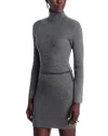 Michael Kors Michael  Belted Mini Sweater Dress In Gray